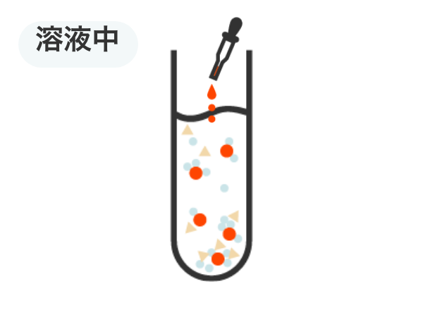 溶液中でタンパク質は赤血球に自然吸着